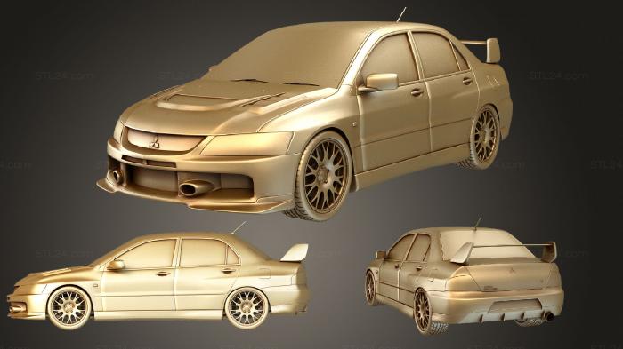 Автомобили и транспорт (Углерод Evo 9, CARS_1374) 3D модель для ЧПУ станка
